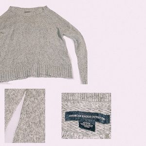 American Eagle Sparkly Gray Sweater